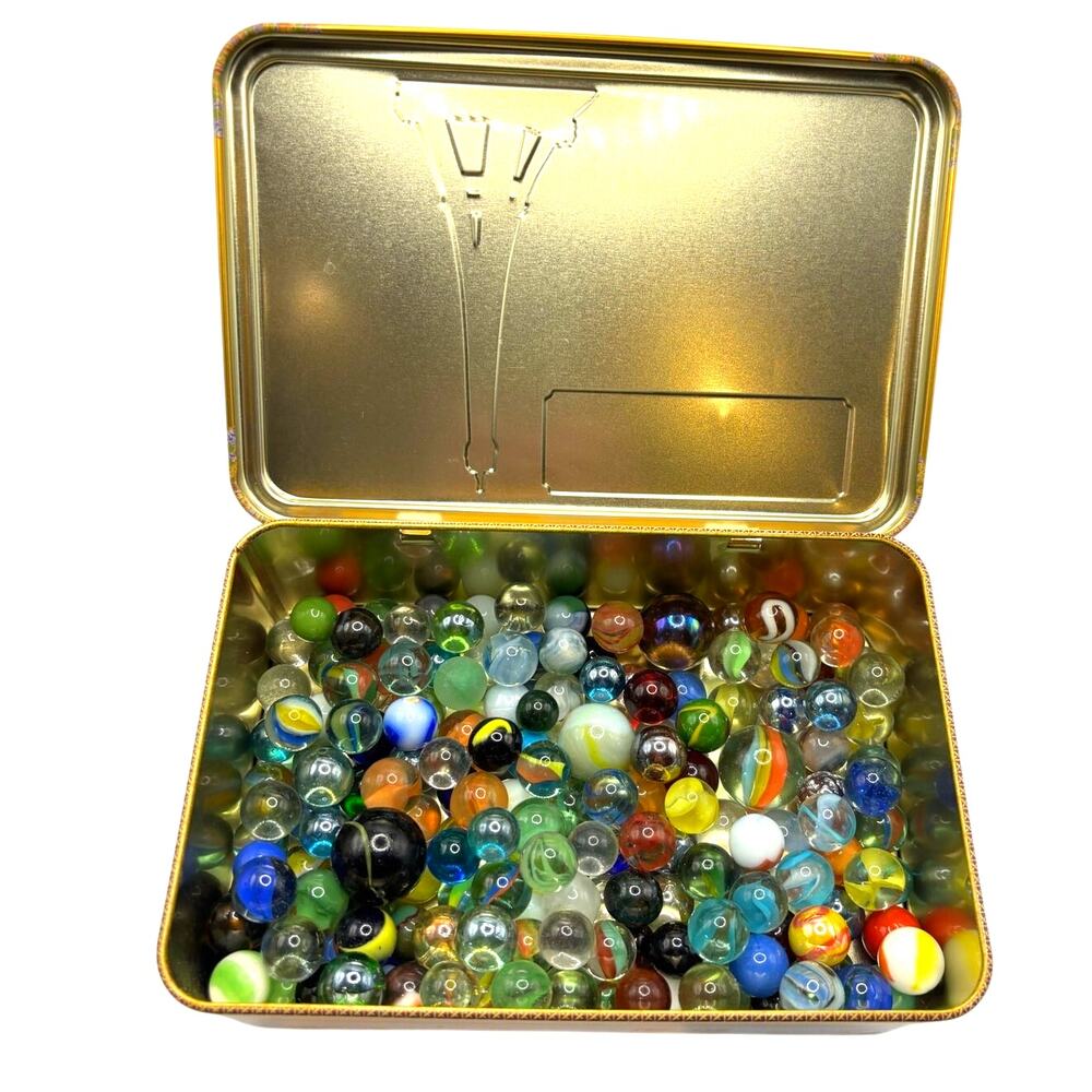 1.88 lbs Vintage Marbles with Possible Uranium, Akro, Vitro, Jabo